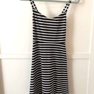 Old Navy black and white striped dress